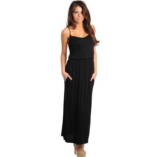 Stanzino Women's Black Casual Sleeveless Maxi Dress Casual Dresses