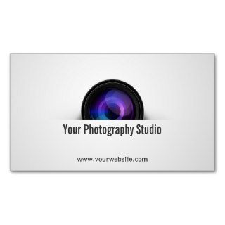 Elegant Camera Lens Photographer Business Card