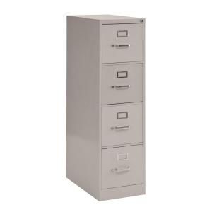 Sandusky 4 Drawer Vertical File Cabinet in Dove Grey DISCONTINUED S414 05