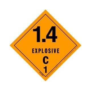 Explosive 1.4C Label, 4" X 4", hml 468, 500 Per Roll Industrial Label Makers