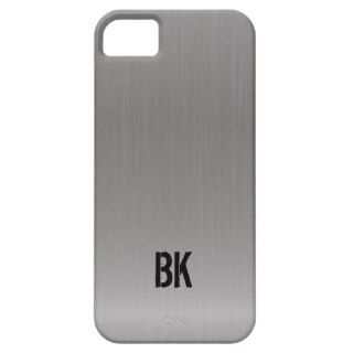Modern Silver Brushed Metal Look iPhone 5 Cover