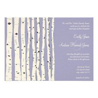 Lavender Birch Tree Wedding Invitations