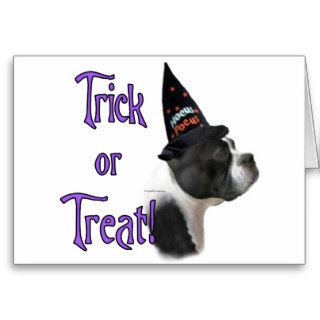 Boston Terrier Trick Greeting Card
