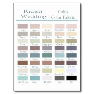 Ricaso Calm Color Palette Post Card