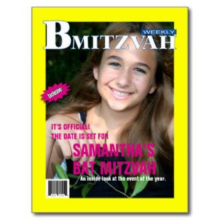 B Mitzvah Magazine Save the Date Post Card