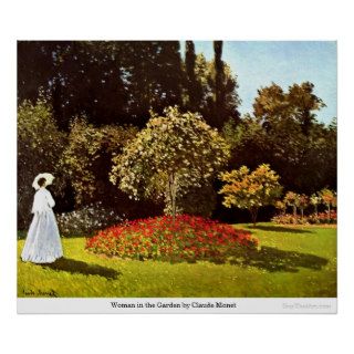 Woman in the Garden by Claude Monet Print