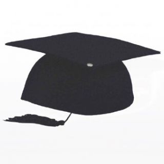 Black Graduation Cap (Standard) Costume Accessories Clothing