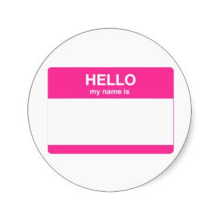 Hello, My Name is Tag Sticker