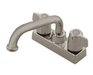Kingston Brass KB470SN Franklin Centerset Laundry Faucet with Metal Lever Handles, Satin Nickel   Utility Sink Faucets  