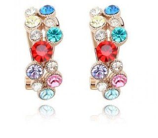 Charm Jewelry Swarovski Crystal Element 18k Gold Plated Multi color Phoenix Totem Exquisite Fashion Stud Earrings Z#485 Zg4ef2e8 Jewelry