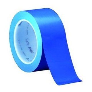 3M 471 Aisle Marking Vinyl Tape, 36 yds Length x 2" Width, Blue Masking Tape