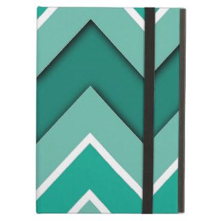 Chic Pastel Mint Green Zigzag Chevron Pattern Cover For iPad Air