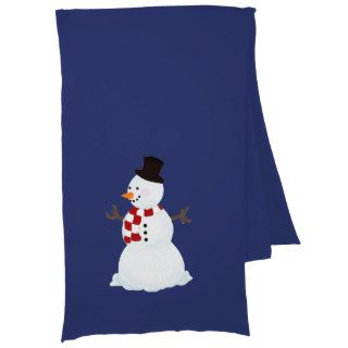 Personalized Snowman and Snowflakes Scarf