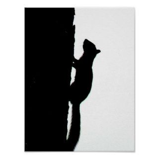 Squirrel Silhouette Print