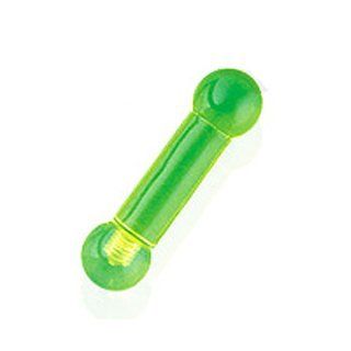 Green Acrylic Barbell 0GA 5/8" Body Piercing Barbells Jewelry
