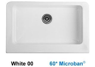 Advantage Primrose Apron Front Single Bowl Undermount Kitchen Sink Finish White Microban   Farmhouse Sink  