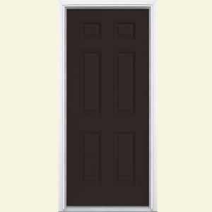 Masonite 6 Panel Painted Steel Entry Door with Brickmold 40192