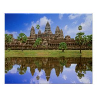 Cambodia, Kampuchea, Angkor Wat temple. Poster