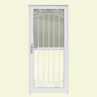 Unique Home Designs Waterford 36 in. x 80 in. White Outswing All Season Security Door IDR0500036WHT