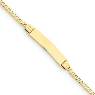 14k 6 Curb Link Child Id Bracelet Shop4Silver Jewelry
