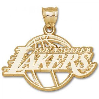 Los Angeles Lakers Pendant in Yellow Gold   10kt   Marvelous   Unisex Adult GEMaffair Jewelry