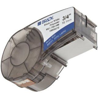 Brady M21 500 488 0.5" Width, 21' Height Polyester B 488 Labels For Laboratory BMP 21 Mobile Printer And LABPAL Label Printer