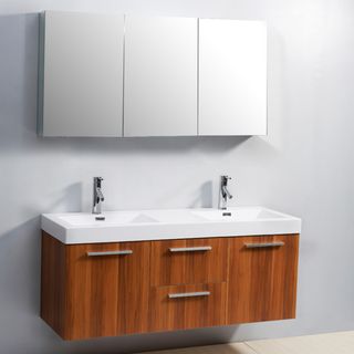 Midori Virtu USA 54 inch Double sink Bathroom Vanity Set Virtuu Bathroom Vanities