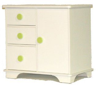 Berg Oslo 3 Drawer and 1 Door Changer White/Lime  Nursery Dressers  Baby