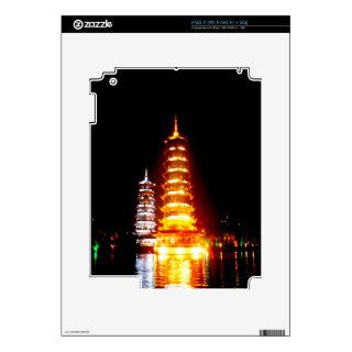 twin pagodas light and peace iPad 2 skin