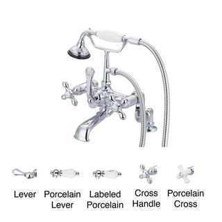 Water Creation F6 0008 01 Vintage Classic Adjustable Center Deck Mount Tub Faucet With Handheld Shower