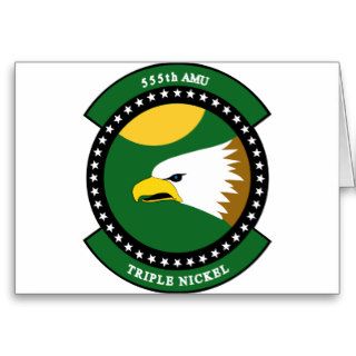 USAF 555th Aircraft Maintenance Unit Triple Nickel Greeting Card