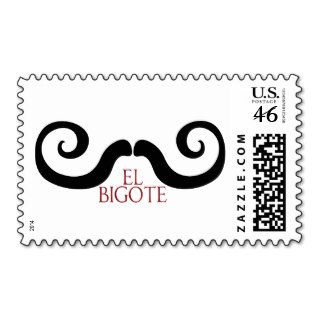 El Bigote mexican spanish mustache stamp
