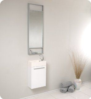 Fresca Pulito 16 x 9 Small White Modern Bathroom Vanity FVN8002WH    