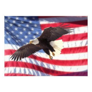 American Eagle & American Flag Invitation