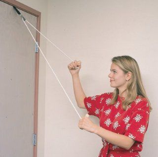 Exercise   Door Pulley Exercise Set A simple, yet effective home/office pulley system helps increase range of motion in arms while stimulating muscles. * Applicable for arthritis, tendonitis, frozen shoulder syndrome, rotator cuff injury, capsulitis and bu