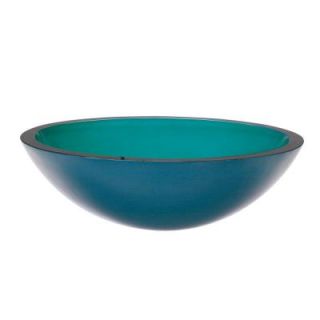 DECOLAV Translucence Glass Vessel Sink in Turquoise 1019T PTQ