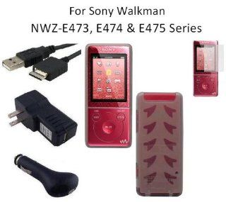 HappyZone Accessories Bundle Kit for Sony Walkman NWZ E473, NWZ E474 and NWZ E475  Player Includes (Smoke) Soft Gel TPU Skin Case Cover, LCD Screen Protector, USB Wall Charger, USB Car Charger and 2in1 USB Cable   Players & Accessories