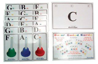 Sweet Pipes Color Coded Handbell Cards, 7 Chord Set for 8 Note Handbells Musical Instruments