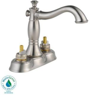 Delta Cassidy 4 in. 2 Handle High Arc Bathroom Faucet in Stainless  Less Handles 2597LF SSMPU LHP