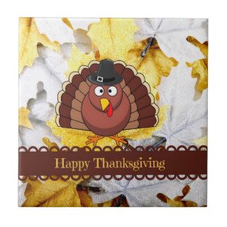 Happy Turkey Thanksgiving Ceramic Tile