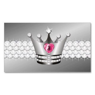 TT Perfect Princess Faux Silver Business Card Template