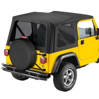Bestop Replace A Top with Tinted Side and Rear Windows, No Doors Black Denim 1997 2002 Jeep Wrangler TJ # 51180 15 Automotive
