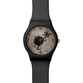 Dark Evil Bug Gives Flower Vintage Texture Wristwatches