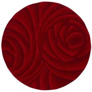 Home Decorators Collection Optics Red 5 ft. 9 in. Round Area Rug 5652640110