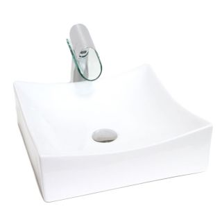 15.5 European Style Rectangular Shape Porcelain Ceramic Bathroom Vessel Sink