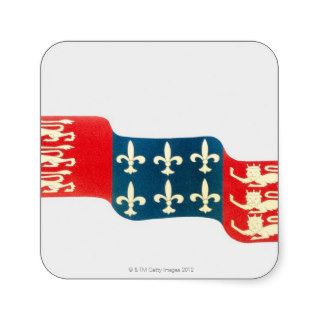 Illustration of Hundred Years War Flag with Stickers