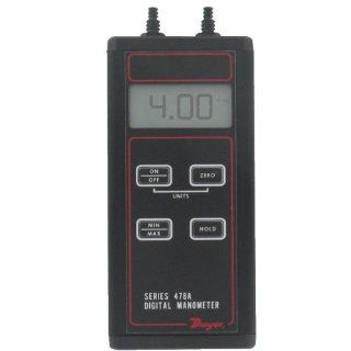 Dwyer Low Cost Differential Pressure Digital Manometer Handheld, 478A 0,  4 0 4" w.c. Science Lab Anemometers