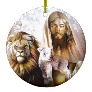 Christ the Lion of Judah, the Lamb of God Christmas Tree Ornaments