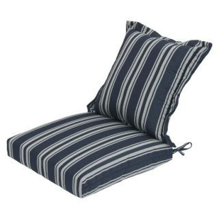 Threshold Outdoor Pillow Back Dining Cushion   Navy Stripe
