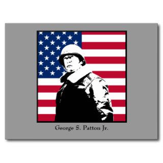 General Patton and the American Flag Postcards